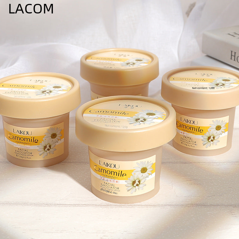Exfoliante facial LaiKou de manzanilla 120g, gel hidratante para cuidado de la piel